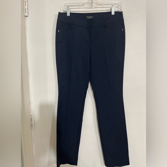 WHBM put cut perfect form sz 4t navy blue pants career business like new - Picture 1 of 6